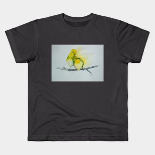 A pair of Silver-eyes, bird art Kids T-Shirt